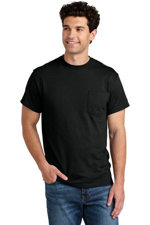 Gildan - DryBlend 50 Cotton/50 Poly Pocket T-Shirt. 8300 - Image 3