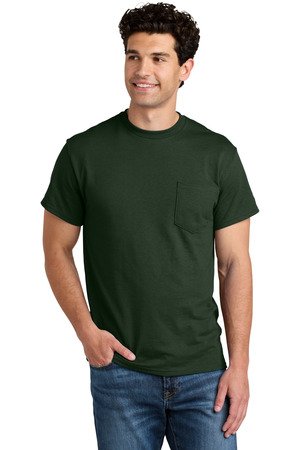 Gildan - DryBlend 50 Cotton/50 Poly Pocket T-Shirt. 8300 - Image 9