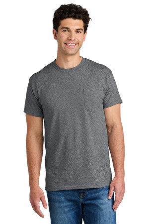 Gildan - DryBlend 50 Cotton/50 Poly Pocket T-Shirt. 8300 - Image 12