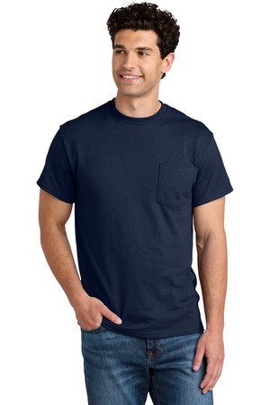 Gildan - DryBlend 50 Cotton/50 Poly Pocket T-Shirt. 8300 - Image 4