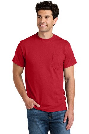 Gildan - DryBlend 50 Cotton/50 Poly Pocket T-Shirt. 8300 - Image 5
