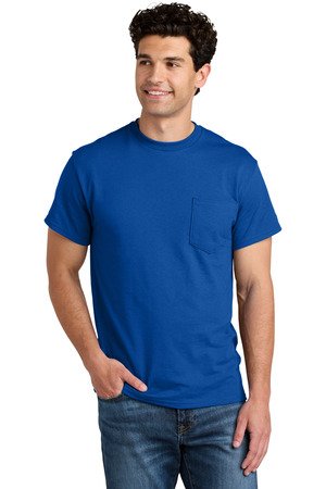 Gildan - DryBlend 50 Cotton/50 Poly Pocket T-Shirt. 8300 - Image 6