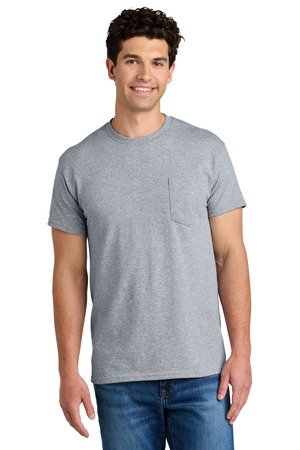 Gildan - DryBlend 50 Cotton/50 Poly Pocket T-Shirt. 8300 - Image 7