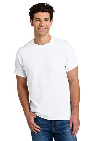 Gildan - DryBlend 50 Cotton/50 Poly Pocket T-Shirt. 8300 - Image 8