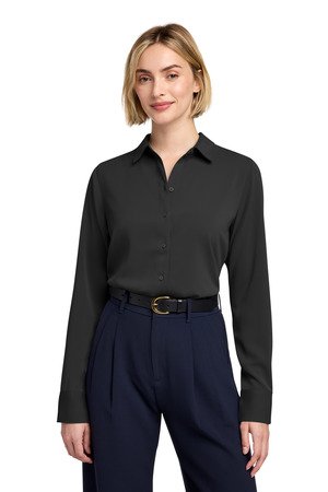 Brooks Brothers Women's Full-Button Satin Blouse BB18007