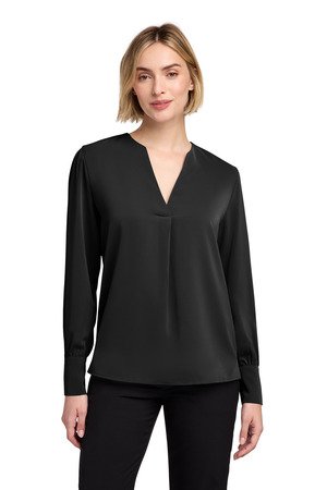 Brooks Brothers Women's Open-Neck Satin Blouse BB18009