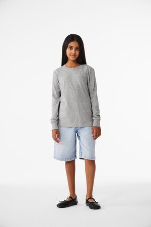 BELLA+CANVAS Youth Heather CVC Long Sleeve Tee BC3501YCVC