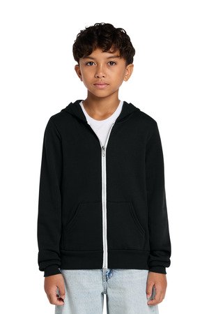 BELLA+CANVAS Youth Sponge Fleece Full-Zip Hooded Sweatshirt BC3739Y