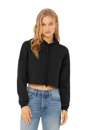 BELLA+CANVAS Women's Sponge Fleece Cropped Fleece Hoodie. BC7502