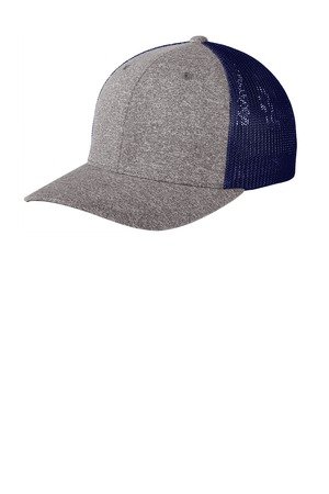 Port Authority Flexfit Melange Mesh Back Trucker Cap C302 - Image 3