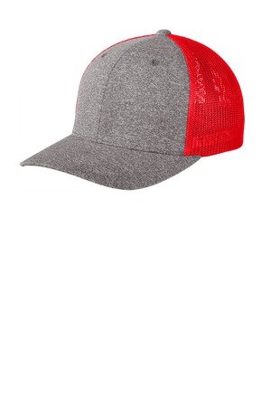 Port Authority Flexfit Melange Mesh Back Trucker Cap C302 - Image 4