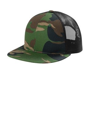 Port Authority Snapback Flat Bill Trucker Cap C407 - Image 4