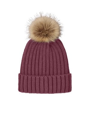 Port Authority Faux Fur Pom Beanie C990