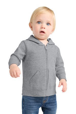 Port & Co Infant Core Fleece Full-Zip Hooded Sweatshirt. CAR78IZH - Image 4