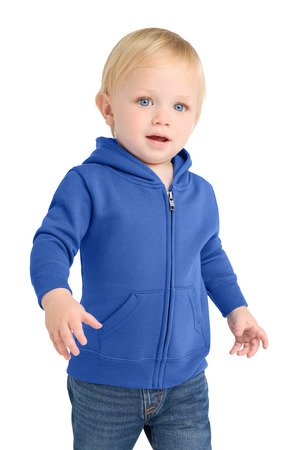 Port & Co Infant Core Fleece Full-Zip Hooded Sweatshirt. CAR78IZH - Image 5