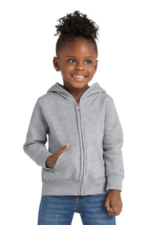 Port & Co Toddler Core Fleece Full-Zip Hooded Sweatshirt. CAR78TZH - Image 3