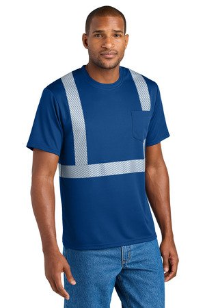 CornerStone Enhanced Visibility Segmented Tape Tee CS206 - Image 2