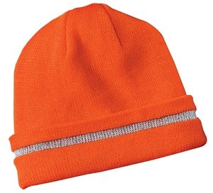 CornerStone - Enhanced Visibility Beanie with Reflective Stripe. CS800