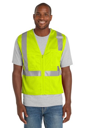 CornerStone ANSI 107 Class 2 Mesh Zippered Vest. CSV102 - Image 2