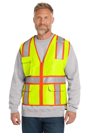 CornerStone ANSI 107 Class 2 Surveyor Zippered Two-Tone Vest. CSV105 - Image 2