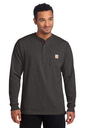 Carhartt Long Sleeve Henley T-Shirt CTK128 - Image 4