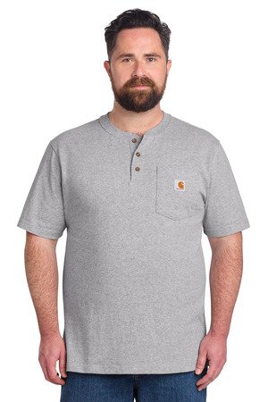 Carhartt Short Sleeve Henley T-Shirt CTK84 - Image 3