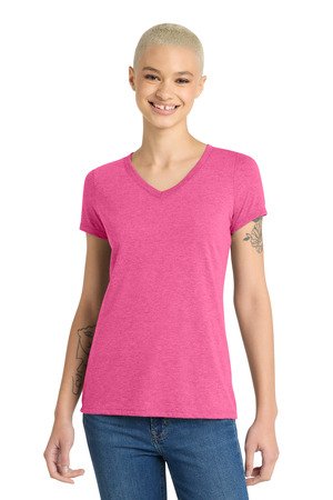 District Women's Perfect Tri V-Neck Tee. DM1350L - Image 3