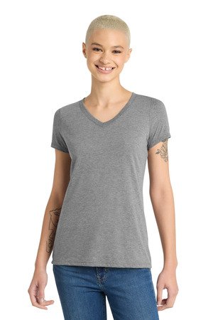 District Women's Perfect Tri V-Neck Tee. DM1350L - Image 4