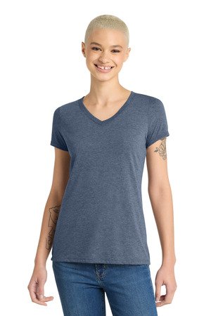 District Women's Perfect Tri V-Neck Tee. DM1350L - Image 7
