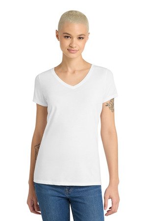 District Women's Perfect Tri V-Neck Tee. DM1350L