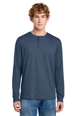 District Perfect Tri Long Sleeve Henley DT145 - Image 5