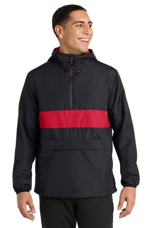 Sport-Tek Zipped Pocket Anorak. JST65 - Image 3