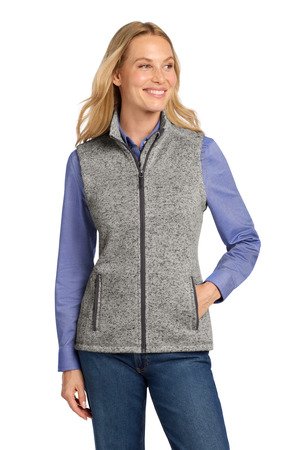 Port Authority Women's Sweater Fleece Vest L236 - Image 2