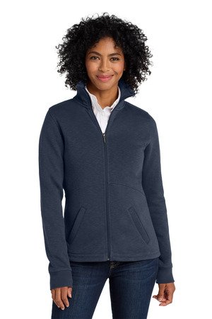 Port Authority Women's Slub Fleece Full-Zip Jacket. L293 - Image 2
