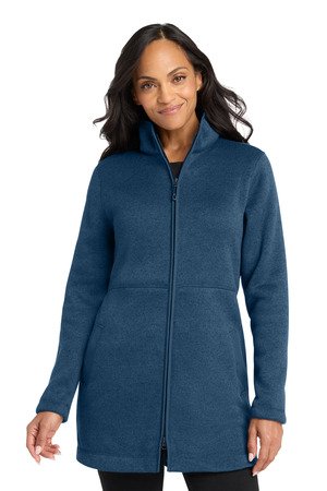 Port Authority Women's Arc Sweater Fleece Long Jacket L425 - Image 2