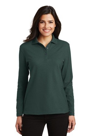 Port Authority Women's Silk Touch Long Sleeve Polo. L500LS - Image 7