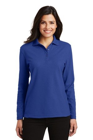 Port Authority Women's Silk Touch Long Sleeve Polo. L500LS - Image 5