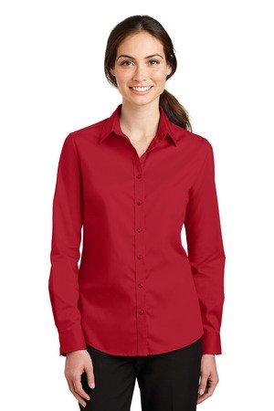 Port Authority Women's SuperPro Twill Shirt. L663 - Image 3
