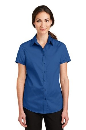 Port Authority Women's Short Sleeve SuperPro Twill Shirt. L664 - Image 6