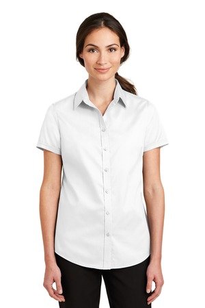 Port Authority Women's Short Sleeve SuperPro Twill Shirt. L664 - Image 8