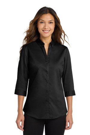 Port Authority Women's 3/4-Sleeve SuperPro Twill Shirt. L665