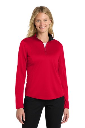 Port Authority Women's Silk Touch Performance 1/4-Zip LK584 - Image 3
