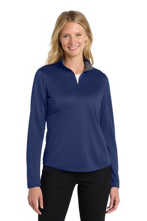 Port Authority Women's Silk Touch Performance 1/4-Zip LK584 - Image 4