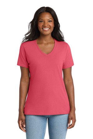 Port & Co Women's Core Cotton V-Neck Tee. LPC54V - Image 18
