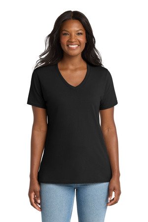 Port & Co Women's Core Cotton V-Neck Tee. LPC54V - Image 5