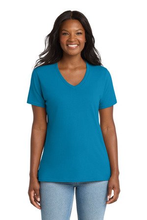 Port & Co Women's Core Cotton V-Neck Tee. LPC54V - Image 8