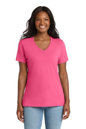 Port & Co Women's Core Cotton V-Neck Tee. LPC54V - Image 11