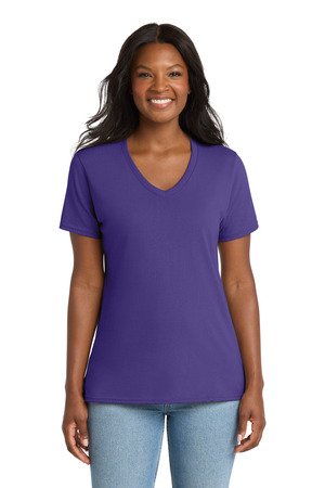 Port & Co Women's Core Cotton V-Neck Tee. LPC54V - Image 24