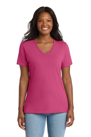 Port & Co Women's Core Cotton V-Neck Tee. LPC54V - Image 21