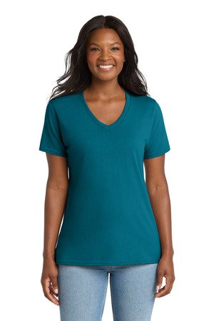 Port & Co Women's Core Cotton V-Neck Tee. LPC54V - Image 17